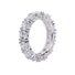 Sterling Silver Eternity Ring Pave Set with Zircons 18K White Gold Plated for Women