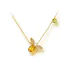 Bee Necklace in Sterling Silver with Citrine Pendant 18K Gold Plated for Women