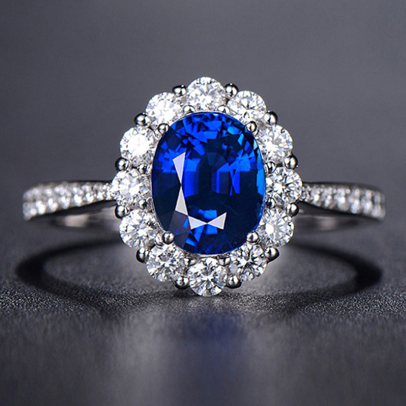Joacii blue diamond ring wholesale for women-2