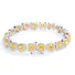 Cushion-cut Fancy Yellow Diamond Tennis Bracelet in 18K White Gold for Women