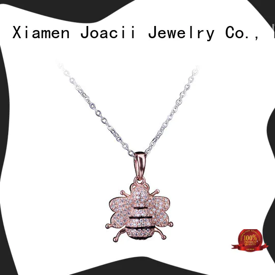 Joacii luxury white gold diamond necklace with good price for female