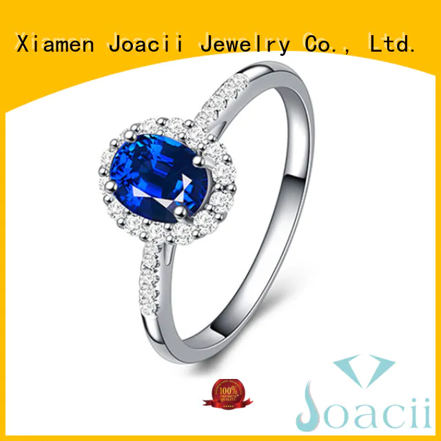 Joacii long lasting blue diamond ring promotion for girl