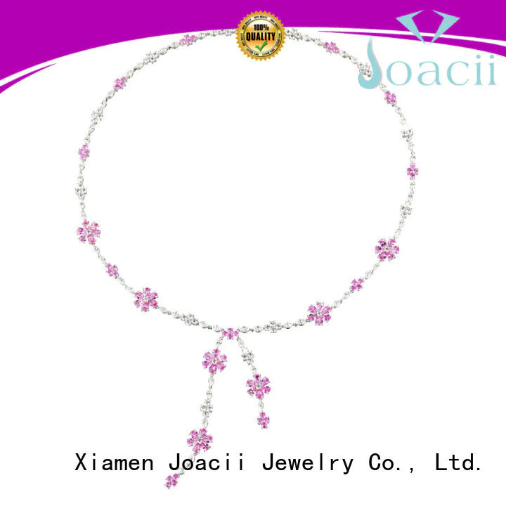 elegant white gold diamond necklace factory for girl