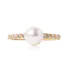 Seawater Akoya Pearl and Diamond Ring in 18K Yellow Gold for Women