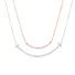 Diamond Necklace Set in 18K White/Rose Gold Double T Smile Necklace for Women