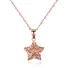 18K Rose Gold Jewellery Necklace with Hollow Star Pendant