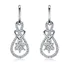 Sterling Silver Drop Earrings with Snowflake Cubic Zircons for Women