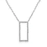 Rectangle Pendant Necklace in Sterling Silver 18K Gold Plated for Women