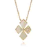Top Quality 18K Rose Gold Mother of Pearl Pendant Necklace Four-leaf Clover Beautiful Necklace Factory