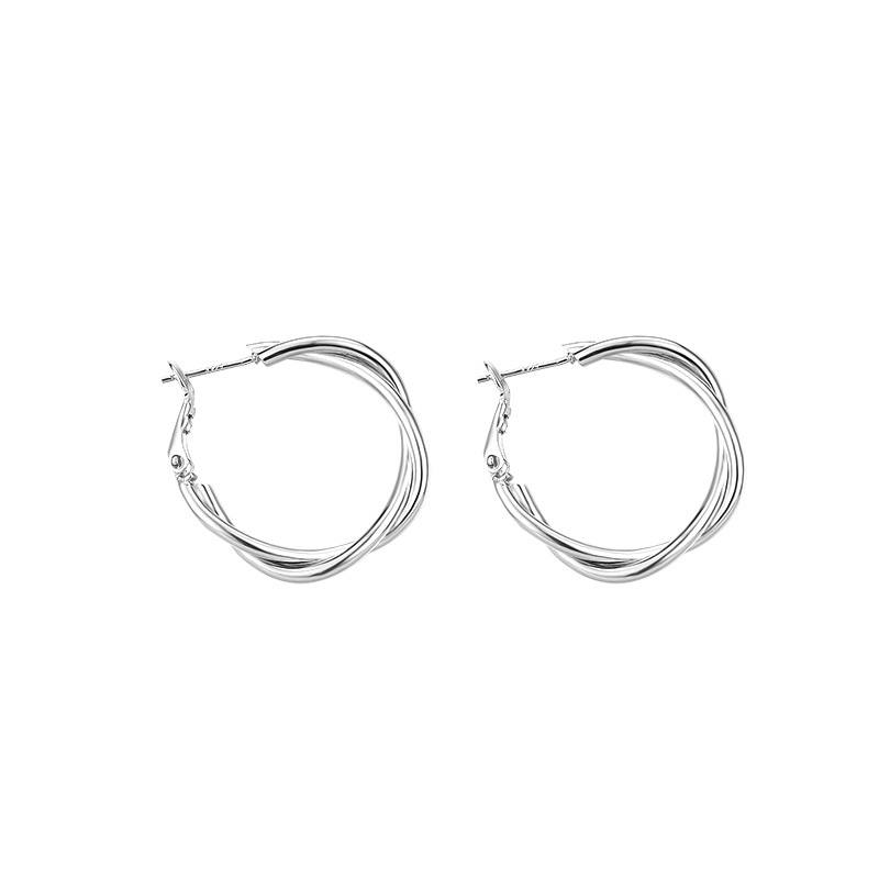 pure white gold hoop earrings supplier for gifts-1