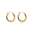 Bold Sterling Silver Huggie Earrings 18K Yellow Gold Plated
