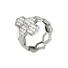 Honeycomb Sterling Silver Cubic Zirconia Rings