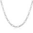 Classic Sterling Silver Figaro Chain 2mm Silver Yellow Color