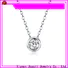 elegant white gold diamond necklace with good price for girl