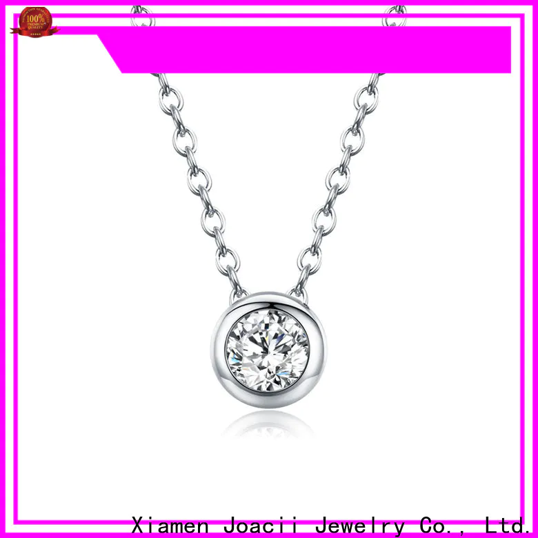 elegant white gold diamond necklace with good price for girl