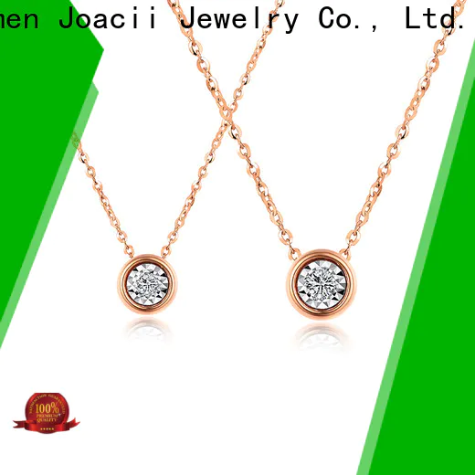 Joacii pretty white gold diamond necklace factory for women