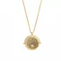 Sterling Silver Coin Pendant Necklace Gold Plated Galaxy Pendant