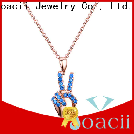 Joacii luxury white gold diamond necklace factory for lady