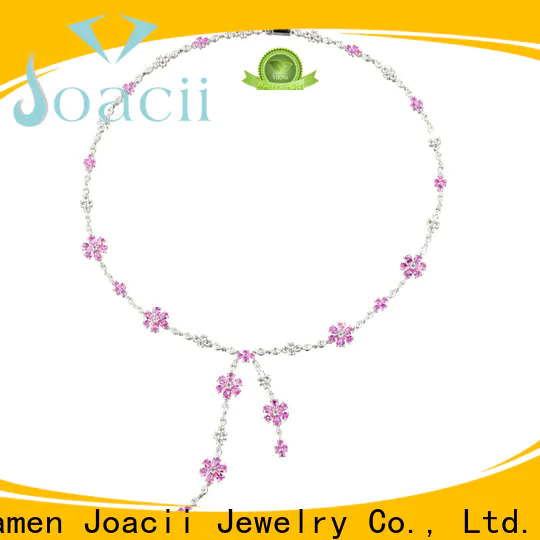 Joacii luxury custom silver necklace design for girl