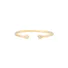 18K Solid Gold Ring Band with Diamonds Anniversary Open Ring for Women