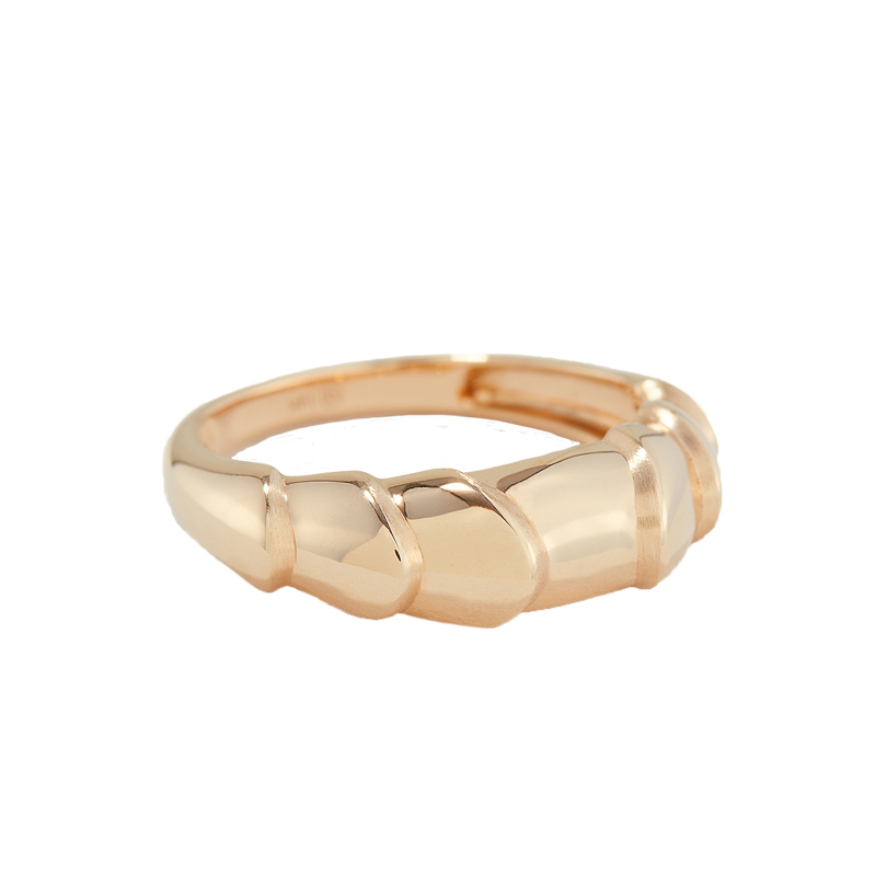 Bold 14K Solid Gold Ring Band for Ladies