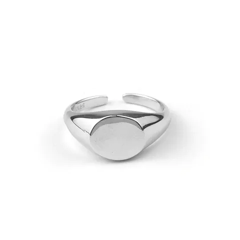 Custom Signet Ring in Sterling Silver Personal Engraved for Women