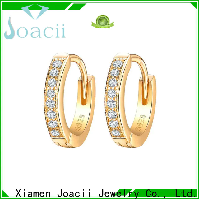 Joacii white gold hoop earrings for girlfriend