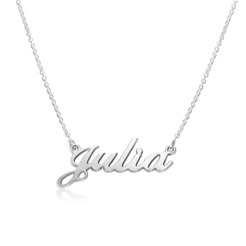 Custom Name Pendant Gold Plated Necklace Sterling Silver for Women