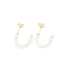 Sterling Silver And Pearl Earrings Gold Plated for Women