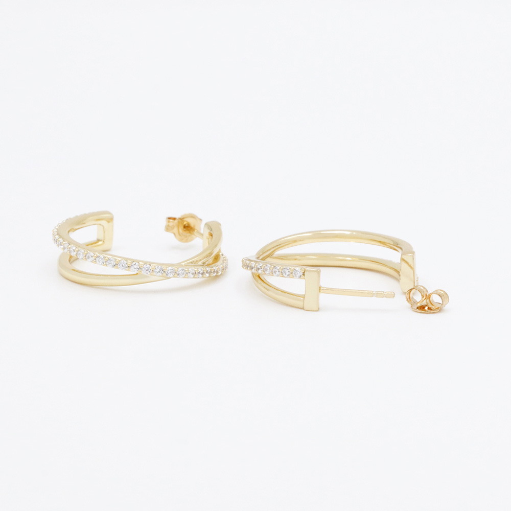 quality white gold hoop earrings for girlfriend-2