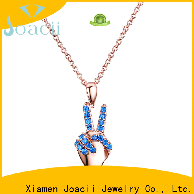Joacii white gold diamond necklace factory for female