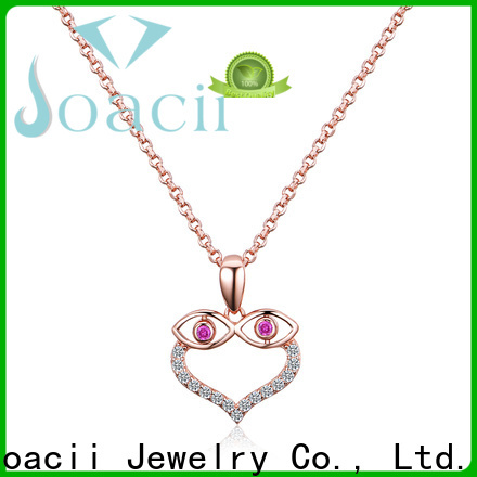 Joacii pretty custom silver necklace factory for girl
