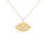 Sterling Silver Evil Eye Pendant Necklace Zircons Gold Plated Jewelry