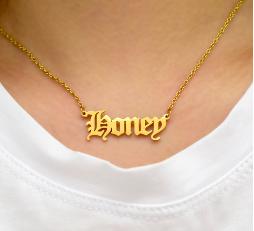 engrave gold chain for girlfriend