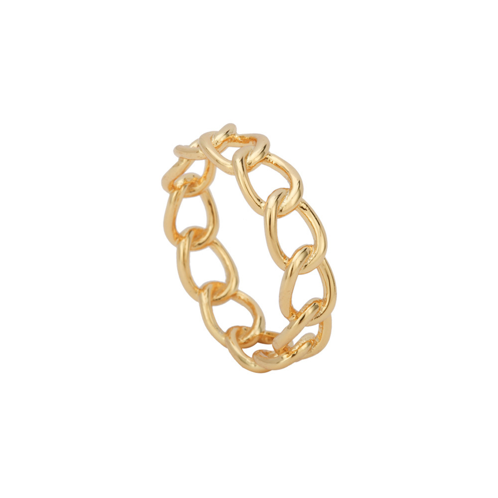 Chain Link Ring Silver 18K Gold Plated