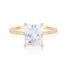 Sterling Silver Zircon Engagement Ring Gold Plated