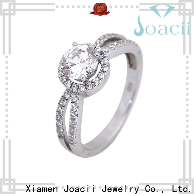 Joacii quality white gold wedding rings promotion for wife