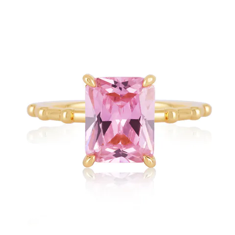 Pink Zirconia Stone Ring