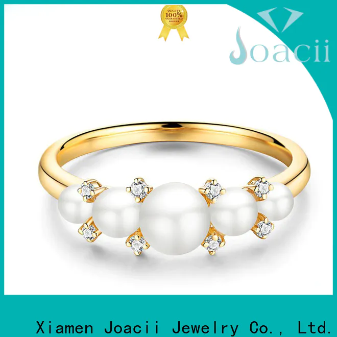 Joacii popular pearl engagement rings promotion for gifts