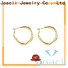 pure white gold hoop earrings supplier for gifts