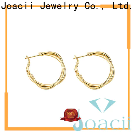 pure white gold hoop earrings supplier for gifts
