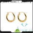 Joacii shaped white gold hoop earrings for gifts