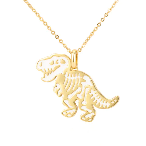 Dino Necklace Gold Vermeil