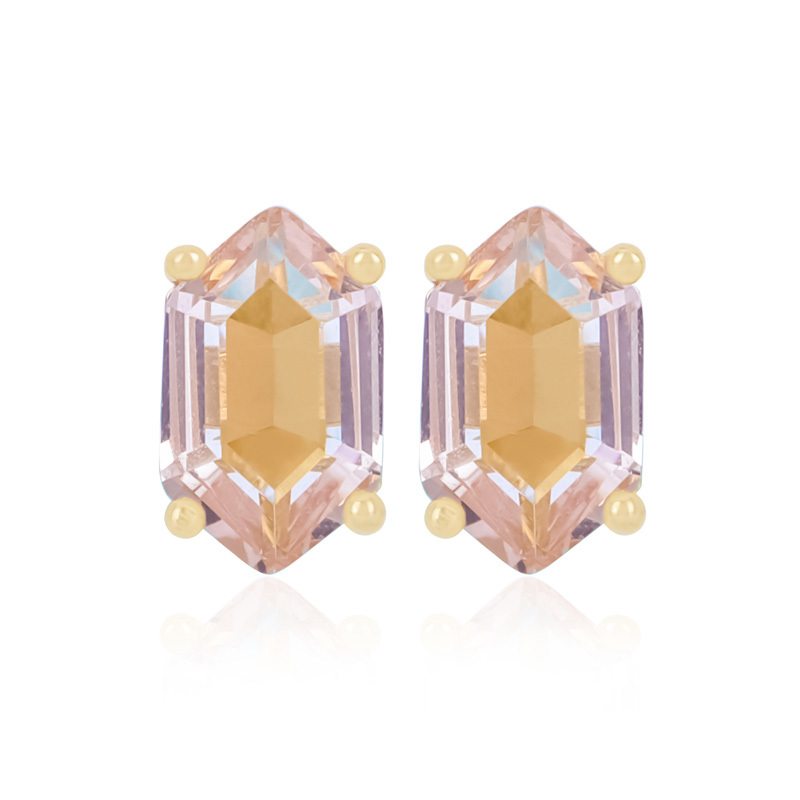 Pink Crystal Stone Earring