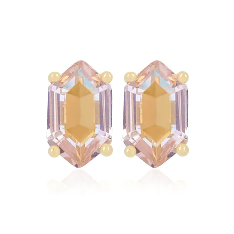Pink Crystal Stone Earring