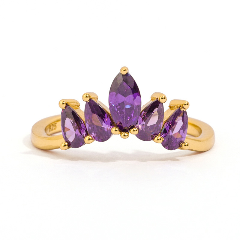 Marquis Purple Gem Ring