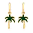 Palm Tree Hoop Earrings