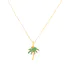 Gold Plated Palm Tree Pendant Necklace