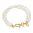Multi Layer Pearl Bracelet Bow Tie Clasp
