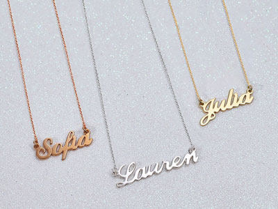 sterling silver name necklace
